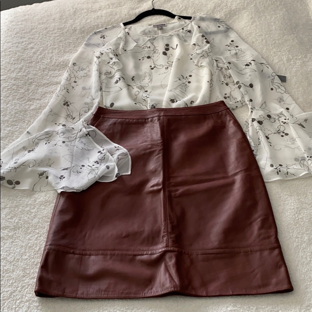 Brown Leather skirt